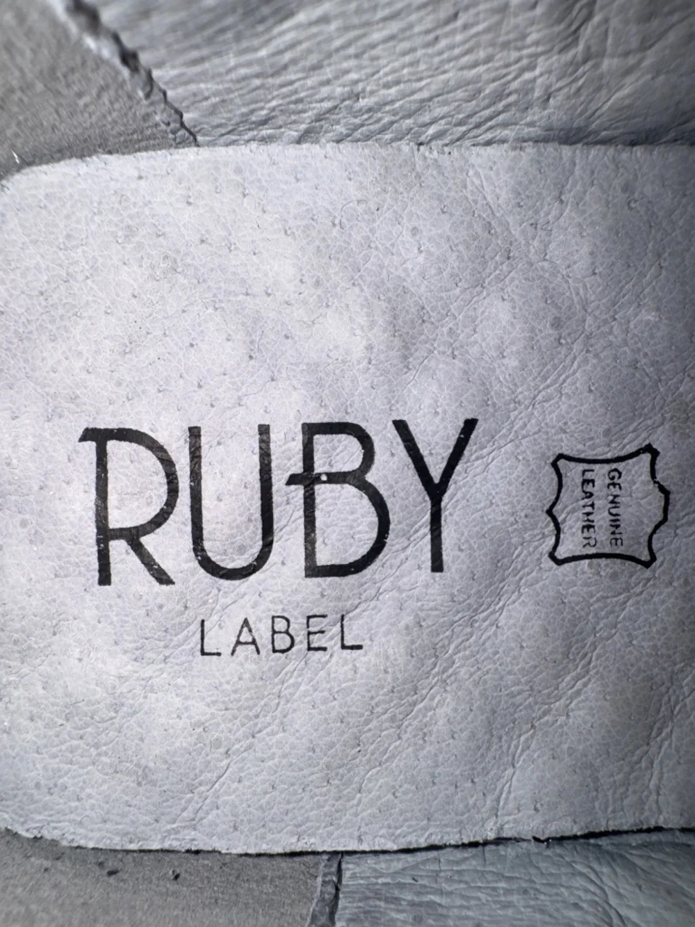 Ruby Label black denim sneakers white leather accents kids size 32 US 1
